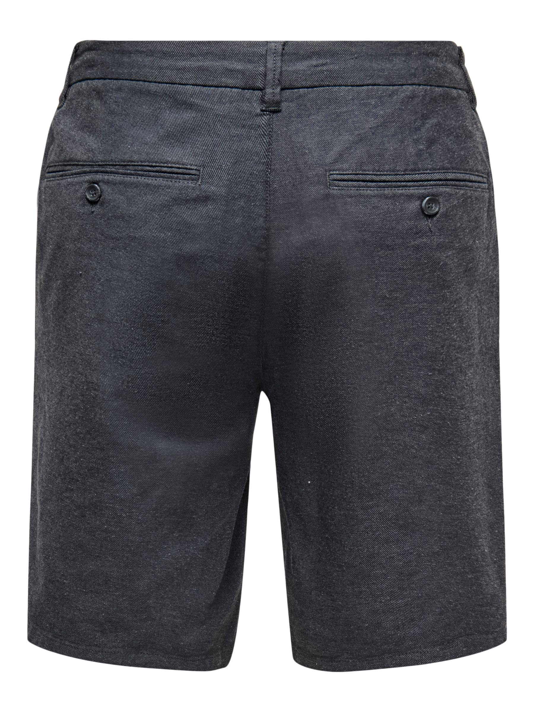 Only & Sons Onsmark 0011 Cotton Linen Shorts Noos - Shorty Mężczyźni