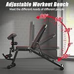 Banc de poids réglable, Banc de travail utilitaire, Bancs en déclin pliable incline pour la salle de gymnastique complète du corps, Capacité de poids pour 600LBS