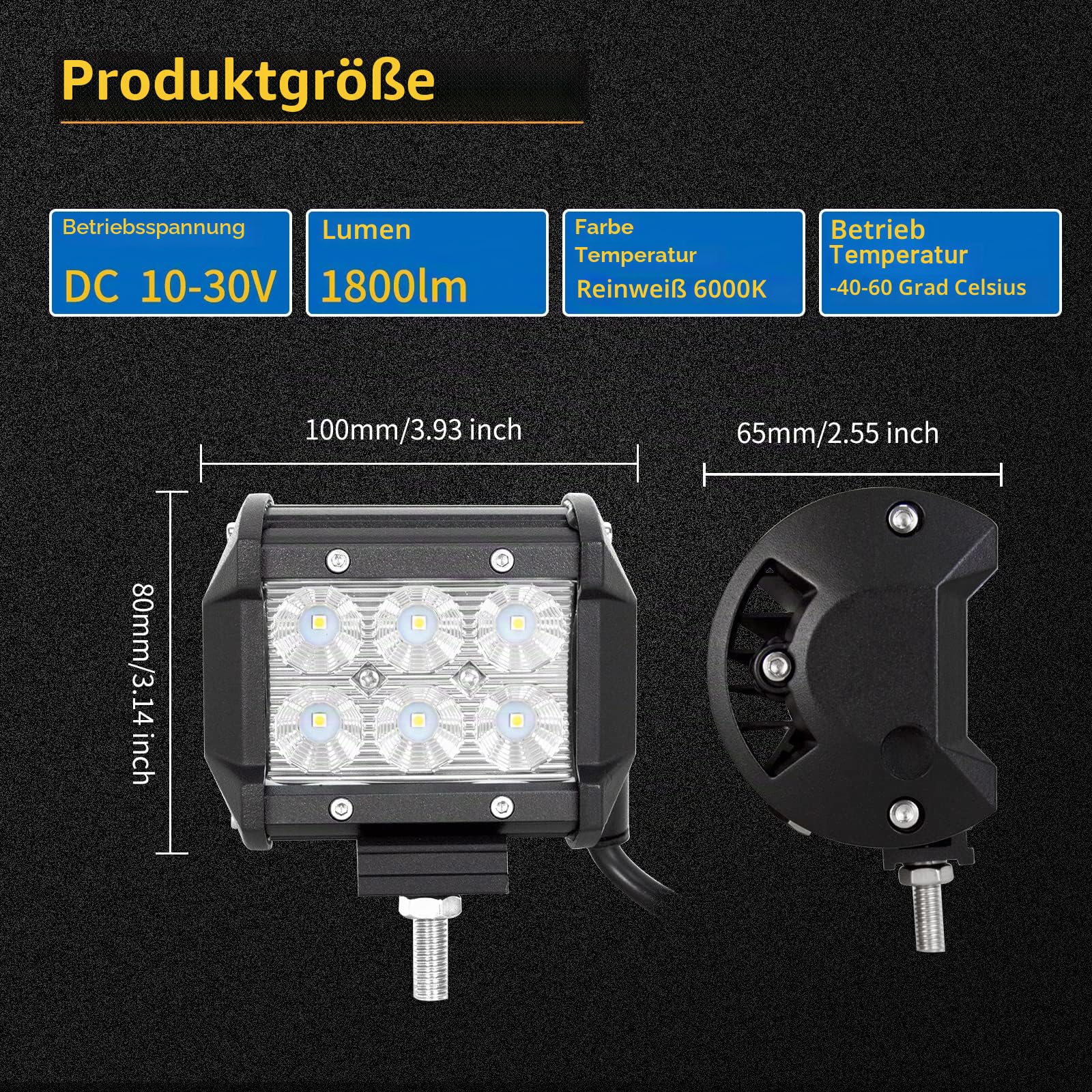 Willpower Led Lichtleiste Bar 52" + Arbeitsscheinwerfer 4" für 12V 24V Auto