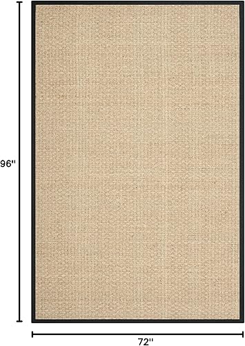 Vista 313 de SAFAVIEH Natural Fiber NF114A - Alfombra de hierba marina, tejido de canasta, con borde, para zonas de alto tráfico, sala de estar, dormitorio, 2