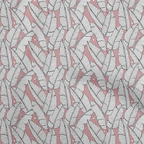 Miniatura 11 de oneOone Rayon Teal Blue Fabric Tropical DIY Clothing Quilting Fabric Print Fabric by Yard 56 Inch Wide-XS