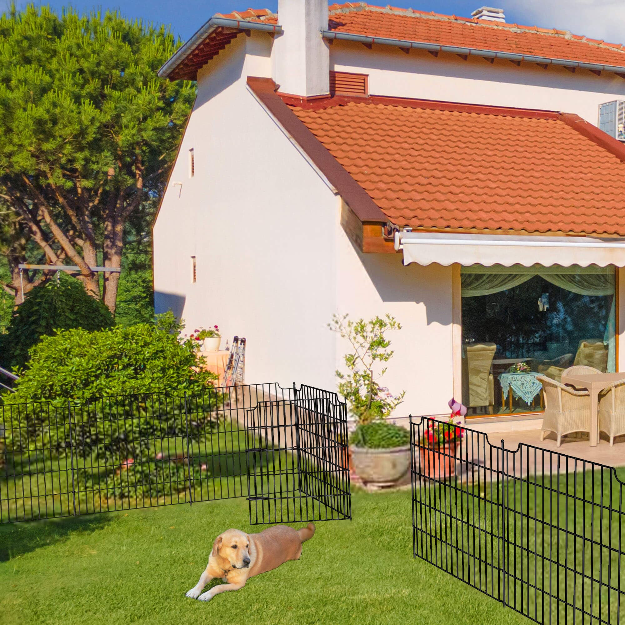 Lot De 5 Panneaux De Clôture De Jardin Décorative Avec