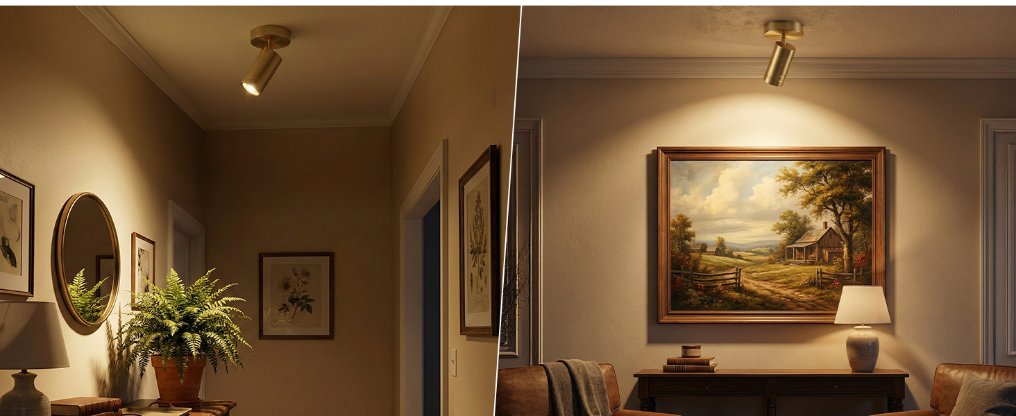Image of LED Gold Dimmable Ceiling Spotlight Indoor - Solid Copper Fixtures