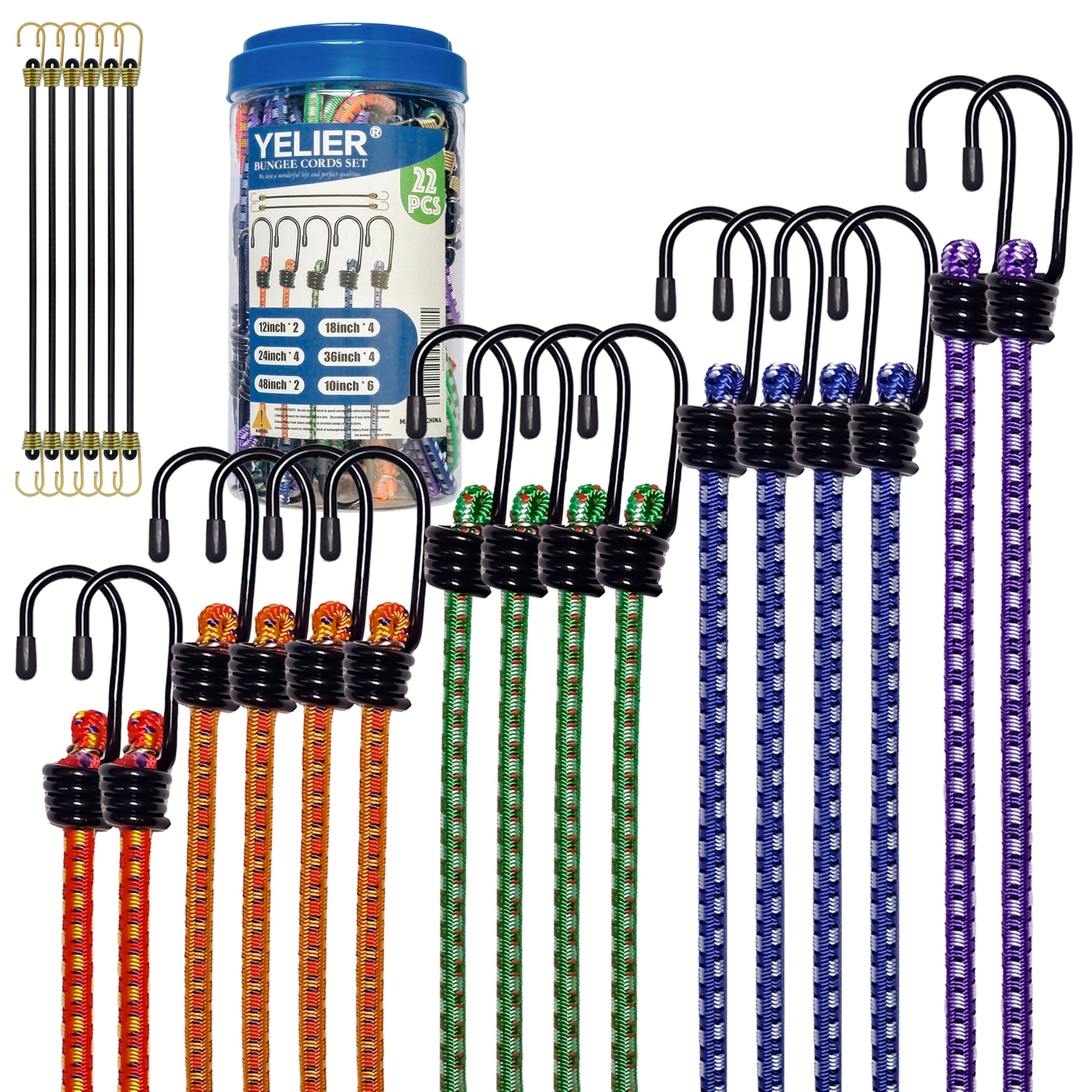Yelier Bungee Cords - tarps and tie downs | Mubboo