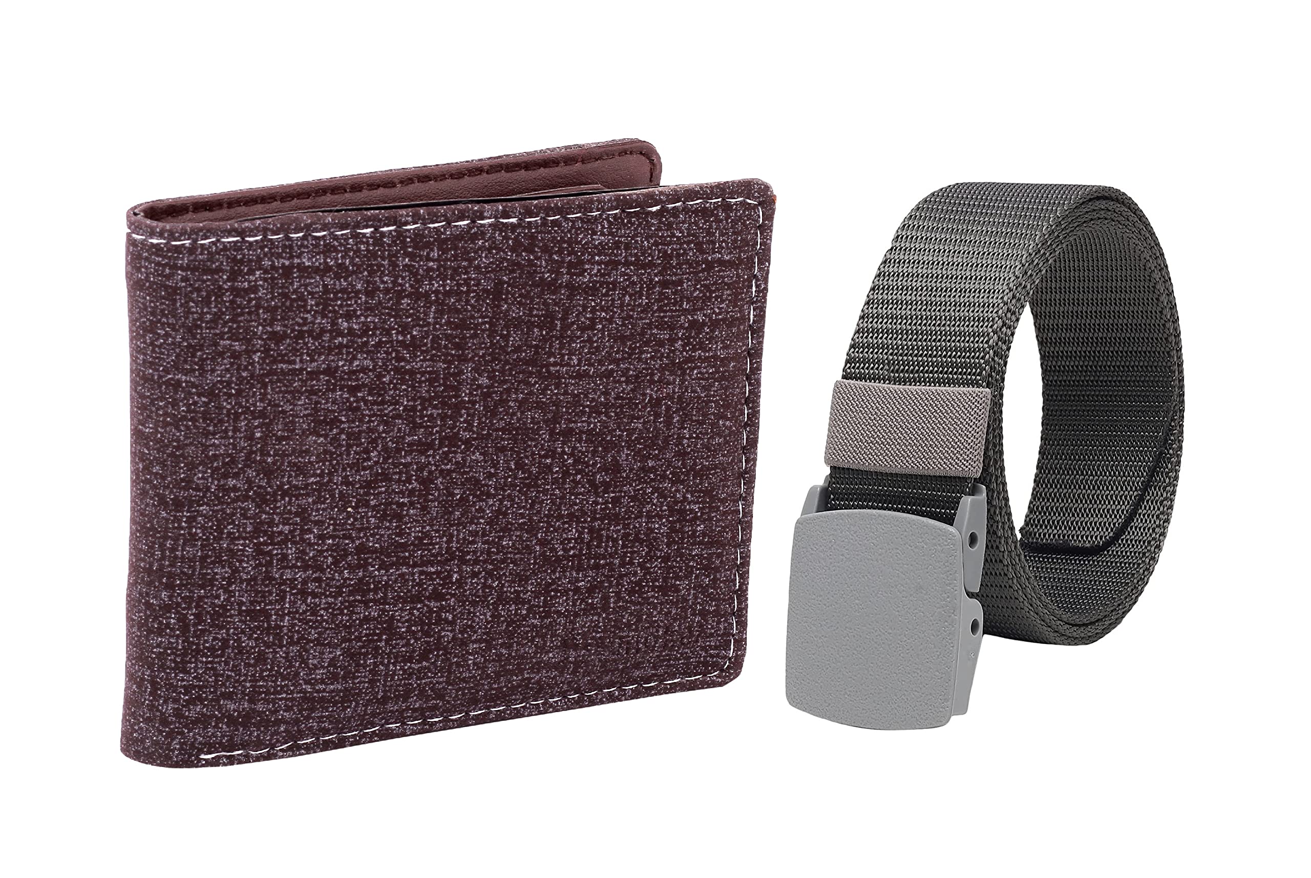 Nylon Belt & Denim wallet combo Gift Set.-image-34