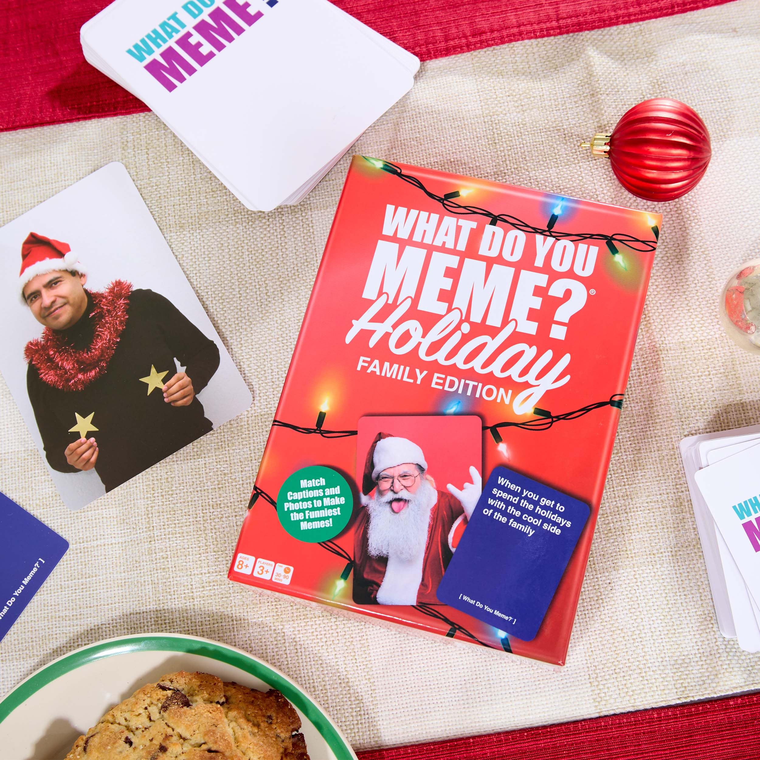 WHAT DO YOU MEME? Holiday Family Edition by Relatable, Holiday Games Expansion Pack, Christmas Party Game, Includes 30 Photo Cards and 90 Caption Cards - Image 6