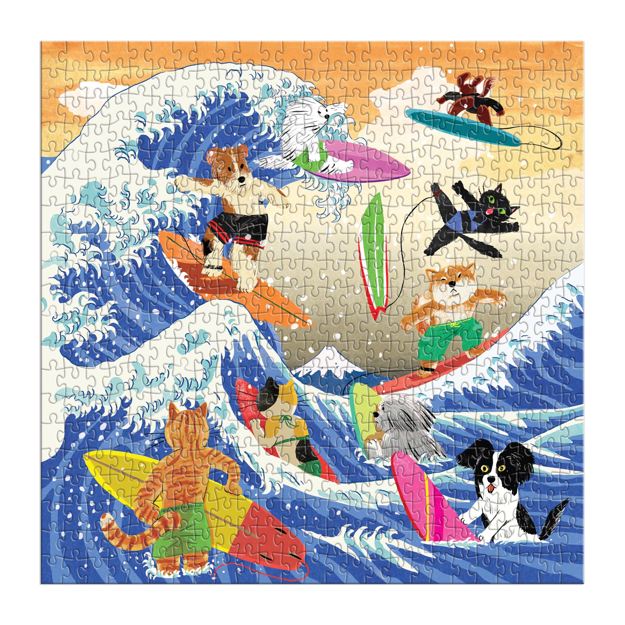 Amazon.com: Galison The Great Surf – 500 Piece Jigsaw Puzzle