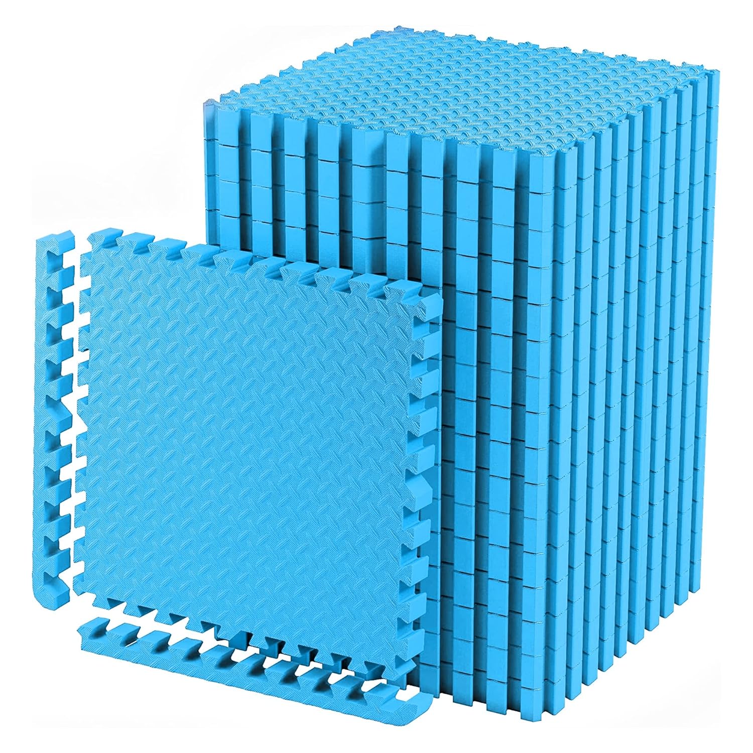 Nasmodo 416 pcs 1 Inch/25mm Gym Floor mat for Heavy Workout Puzzle mat Home Exercise, Gym