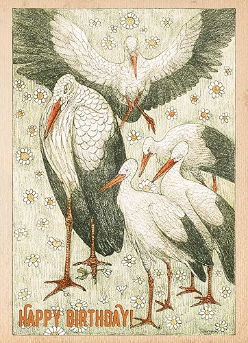 Miniatura 10 de PIXILUV Tarjeta de felicitación de feliz cumpleaños  Rosas rosas suaves y hojas verdes  Tarjeta de felicitación grande vintage de deseos de