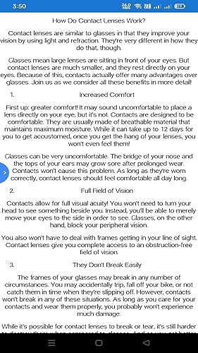 Benefits Of Contact Lenses