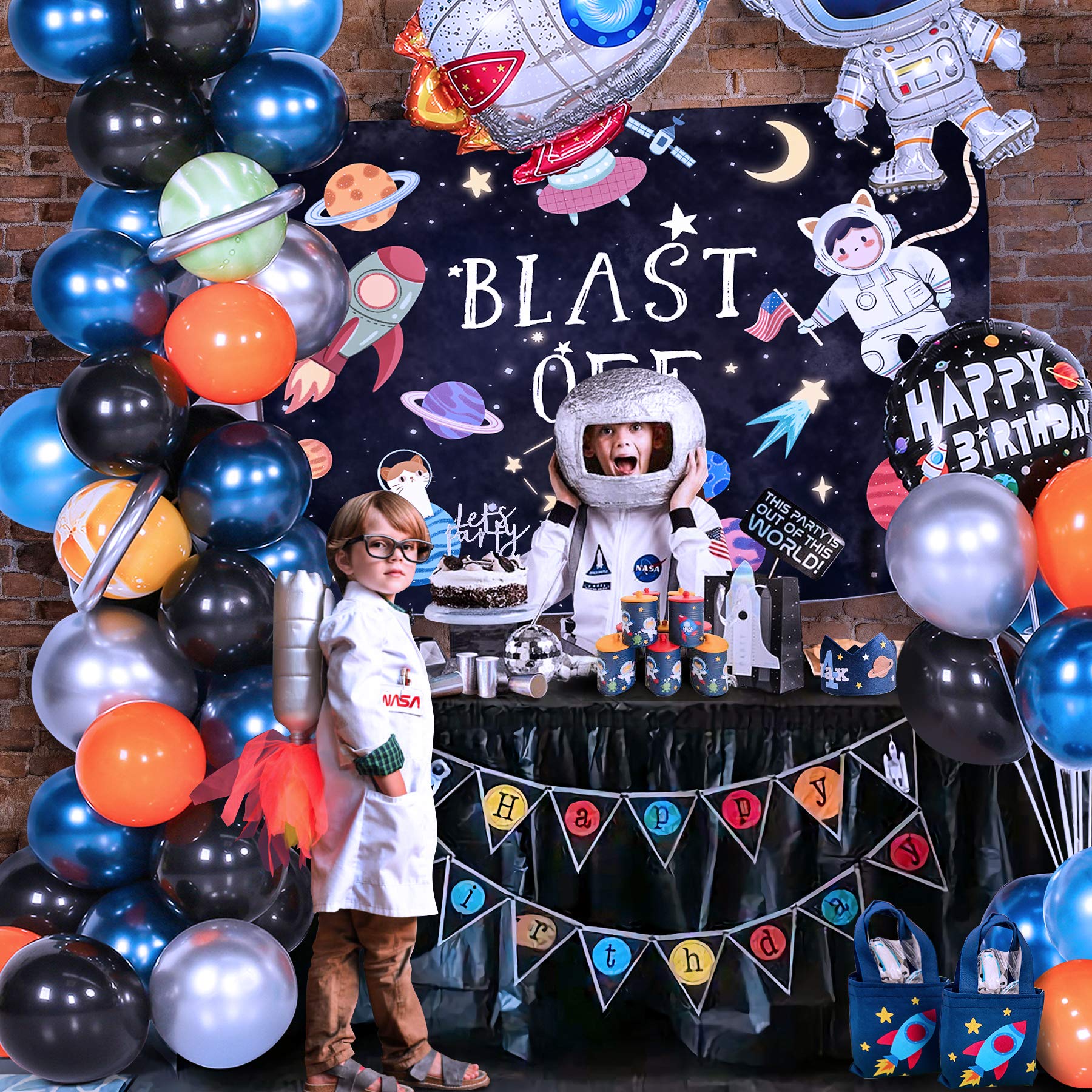 Buy toohoo Outer Space Party Decorations, Space Birthday Decorations