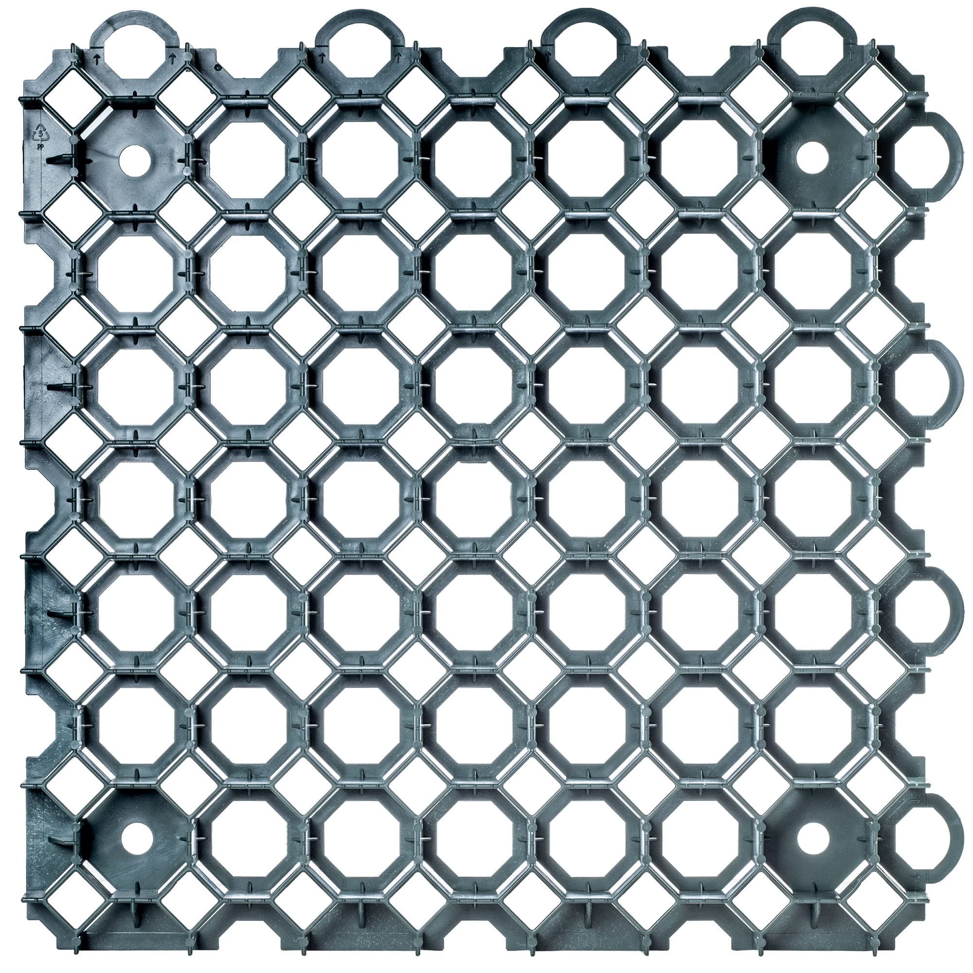 KADAX Dalles Stabilisatrices en Plastique 50 cm, Stabilisateurs de Gravier, Dalles à Engazonner pour Jardins, Grilles de Gazon (Vert, Lot de 16)
