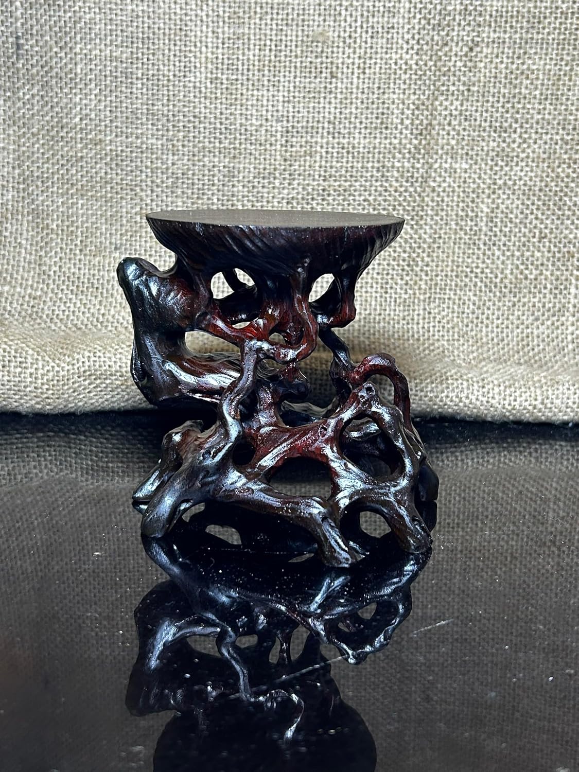 wood display stand, handmade, root stand, home decor