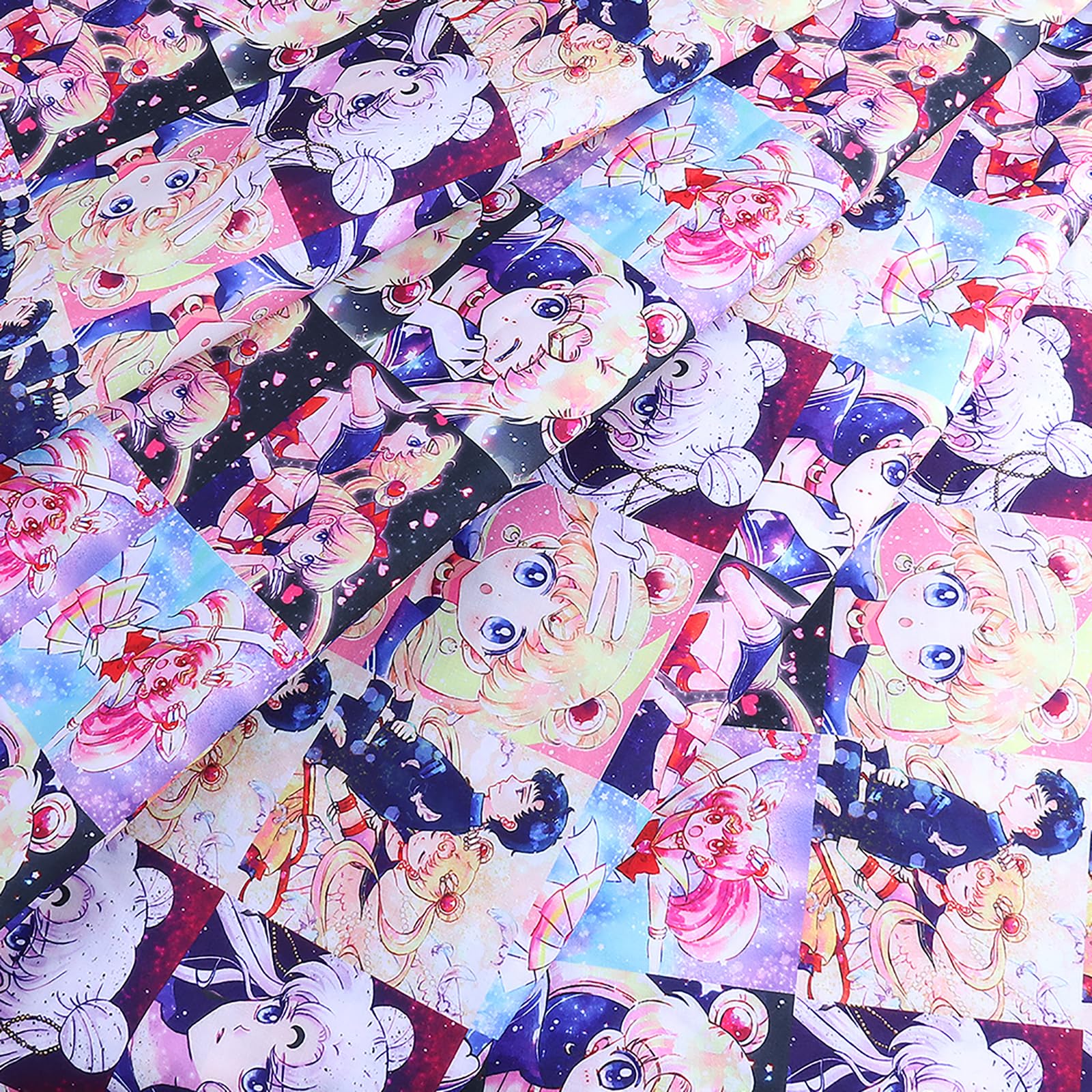 Amazon.co.jp: 5種柄 美少女戦士セーラームーン 布 生地 パッチワーク