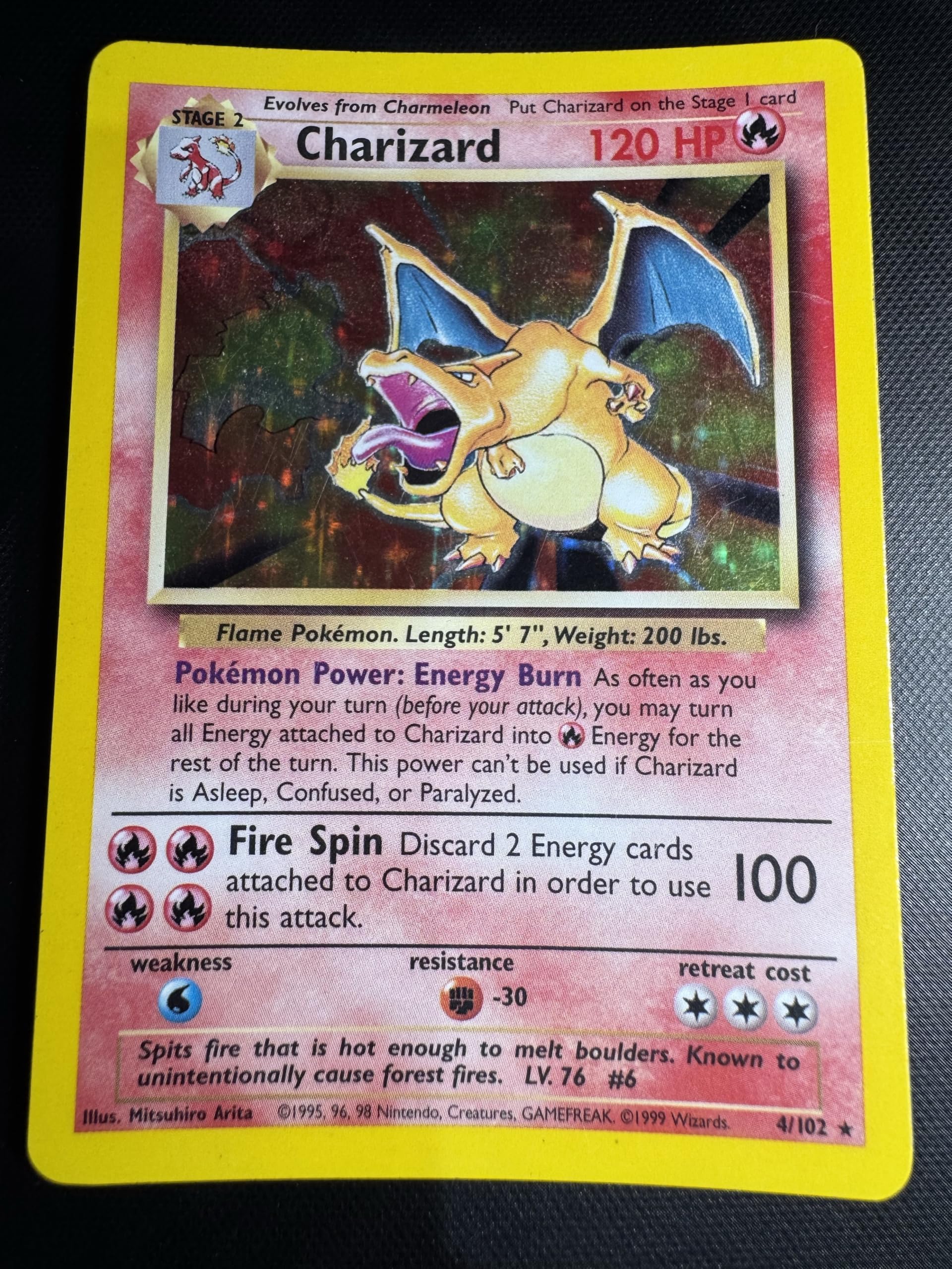 その他 Charizard 4/102 Base Set Charizard (4/102) - Basic Pokemon Card - Base - Shadowless - Holo