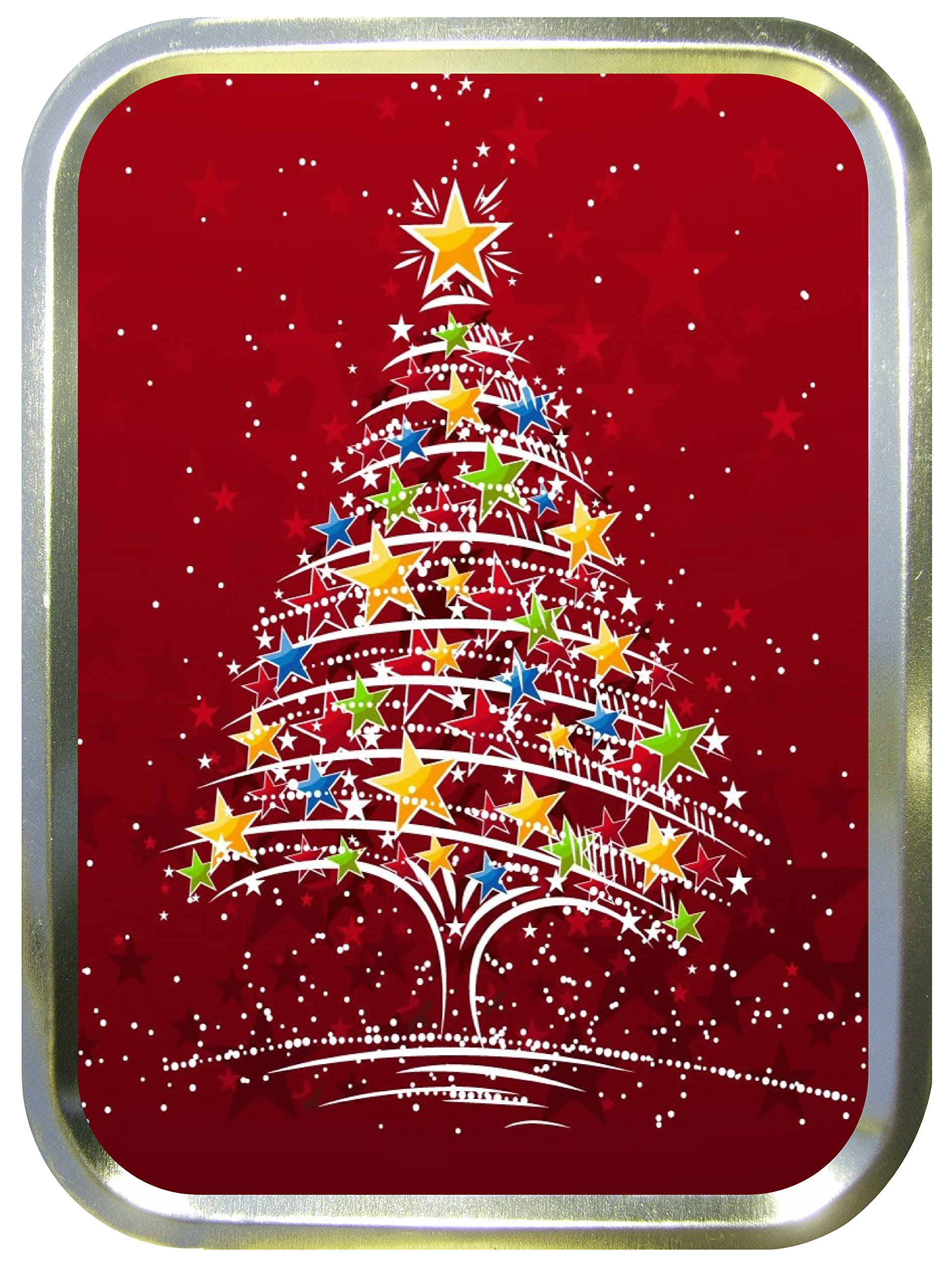 Noveltyshack Gold Christmas Tree 2Oz Tobacco Tin,Gift Box