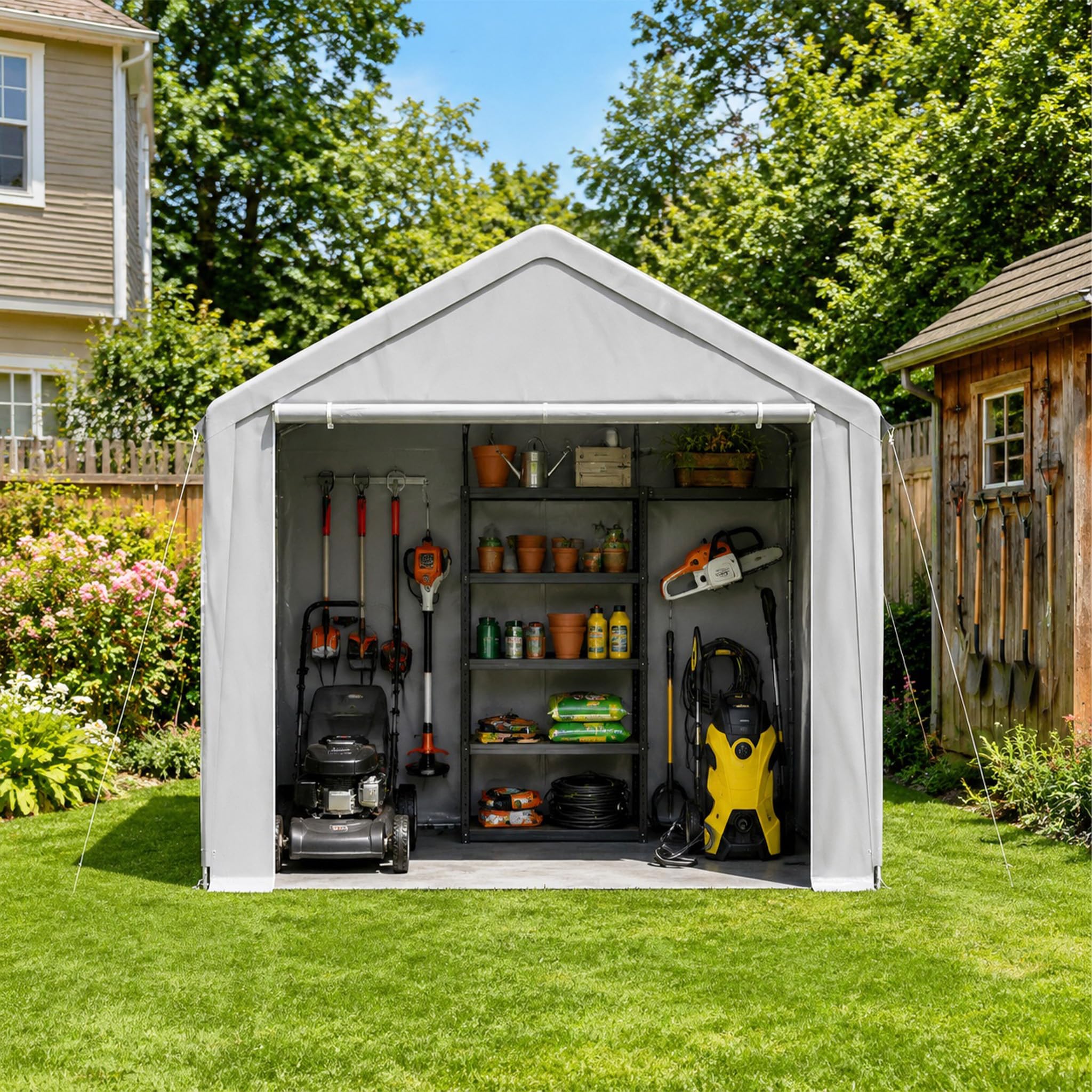 Tenda da campeggio per garage 3 m x 4 m impermeabile UV