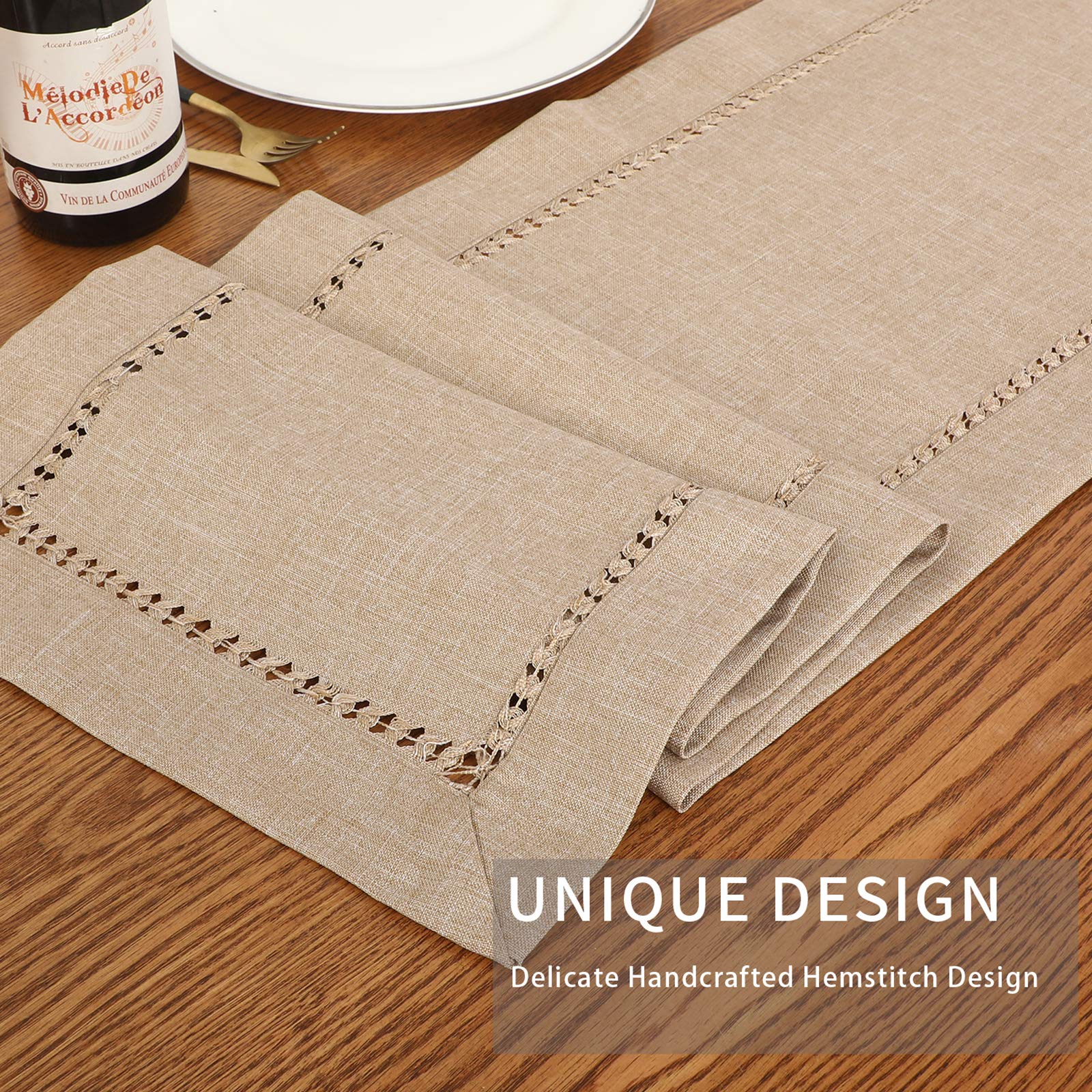 Runner Da Tavolo Grelucgo Con Orlo A Giorno – 35,5 X 274,4 Cm – Rettangolare In Poliestere Fatto A Mano