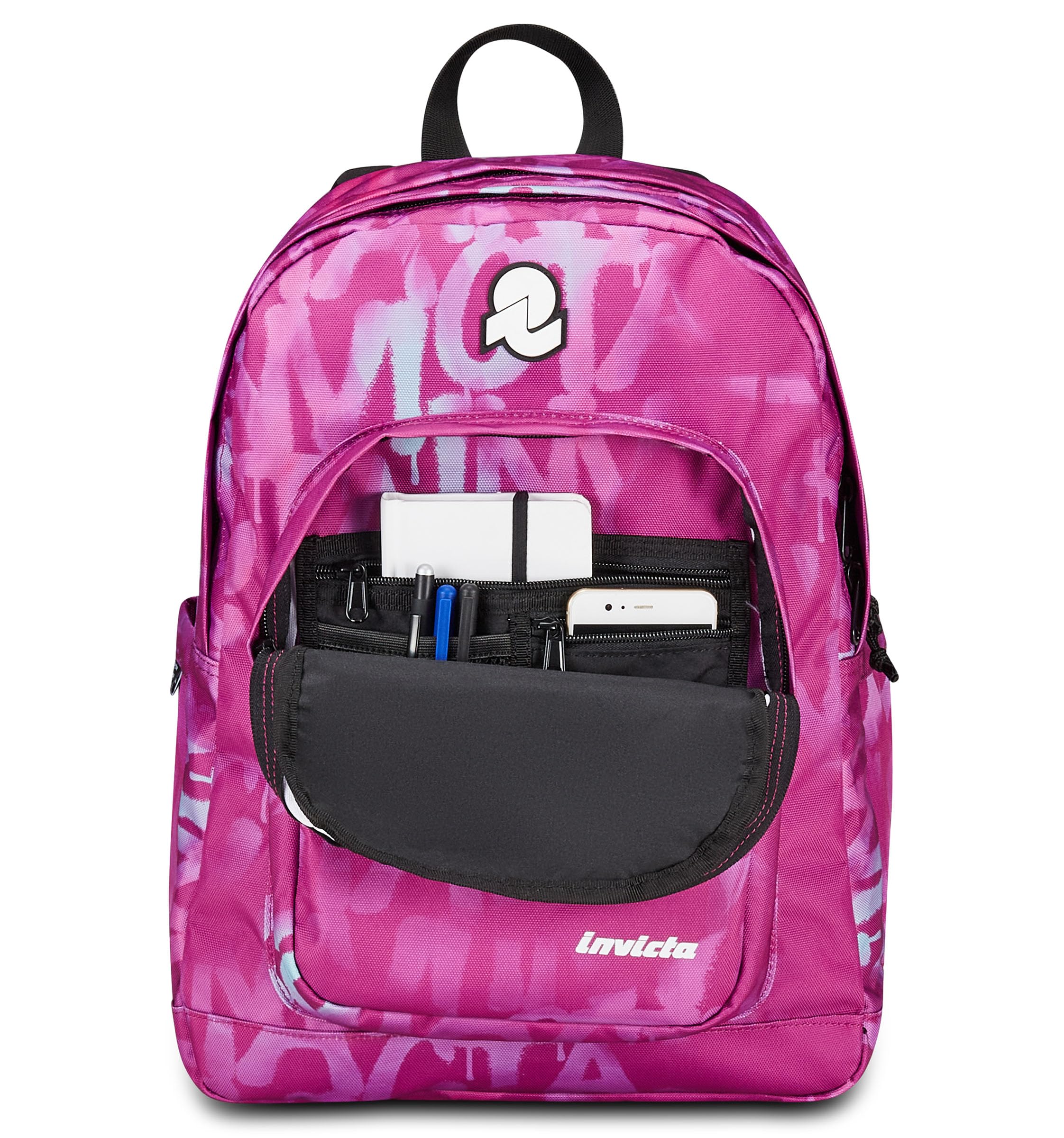 Invicta Jelek Zaino Scuola Media Ragazza, Scuola Elementare, Scomparto PC, Tasca Borraccia,viola