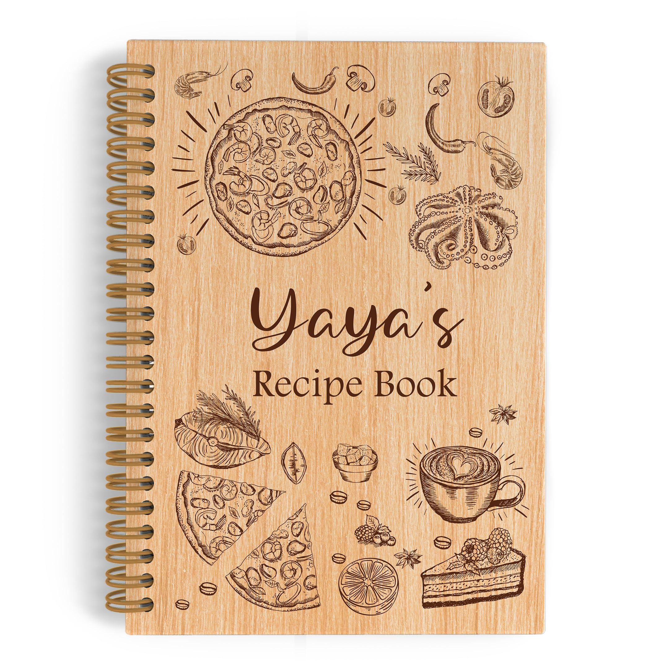 Carnet de recettes ligné à spirale format 14 x 21 cm de marque Yaya - 8