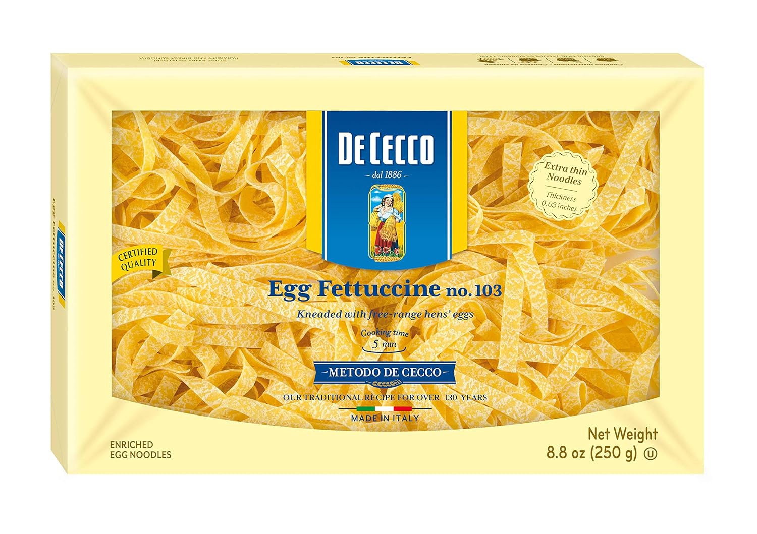 Pasta Fettuccine 12 Case 8.8 Ounce