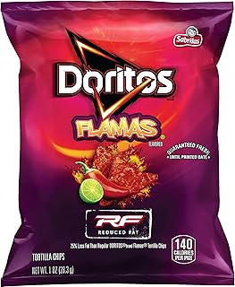Reduced Fat Tortilla Chips, Flamas Flavored, 1 Ounce (Pack of 72)