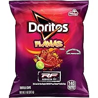 Vista 1 de Doritos Chips de tortilla reducidos en grasa, sabor a flamas, 1 onza (paquete de 72)