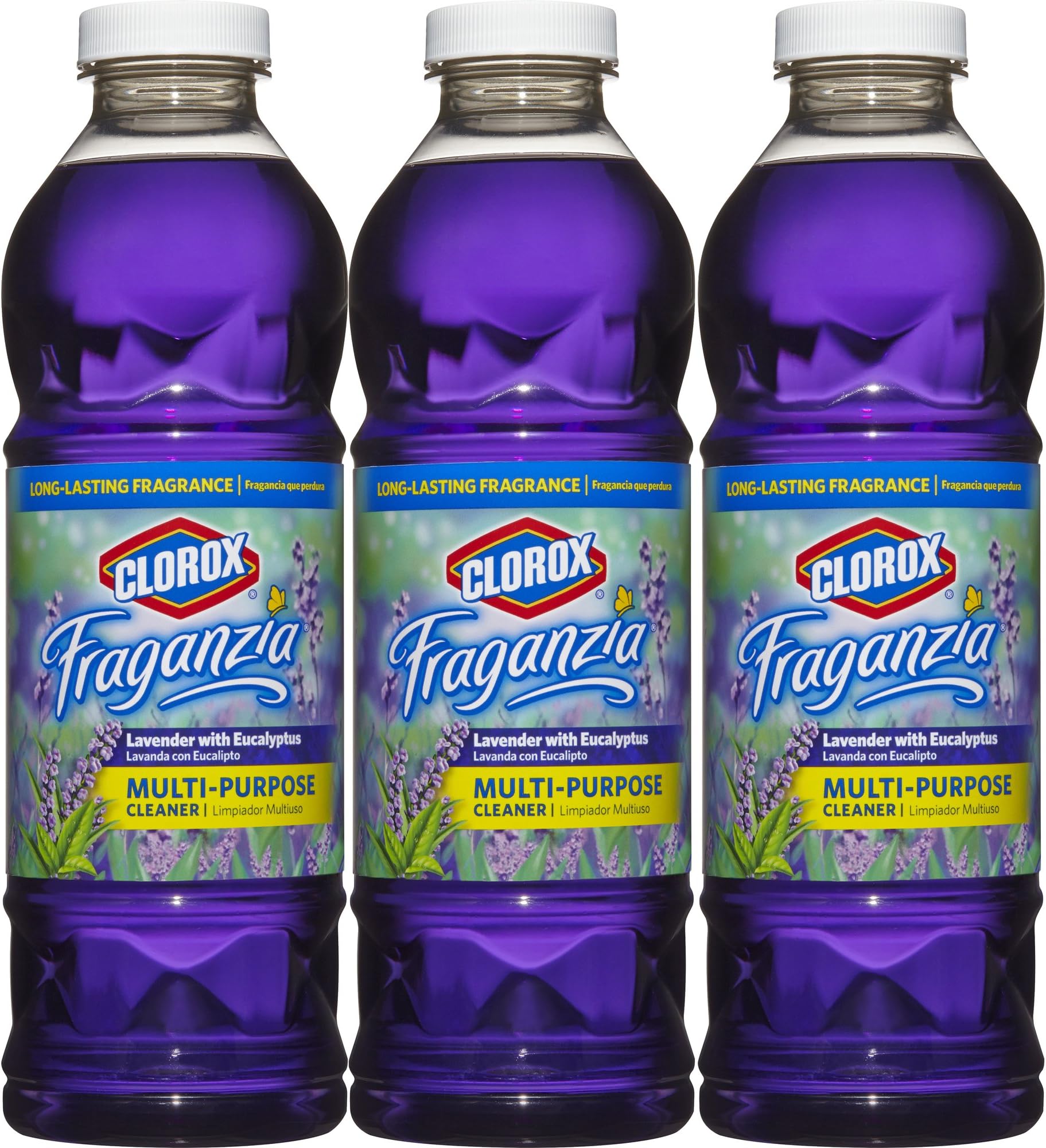 Clorox Fraganzia Multi Purpose Cleaner Lavender with Eucalyptus, 24 fl oz, Pack of 3