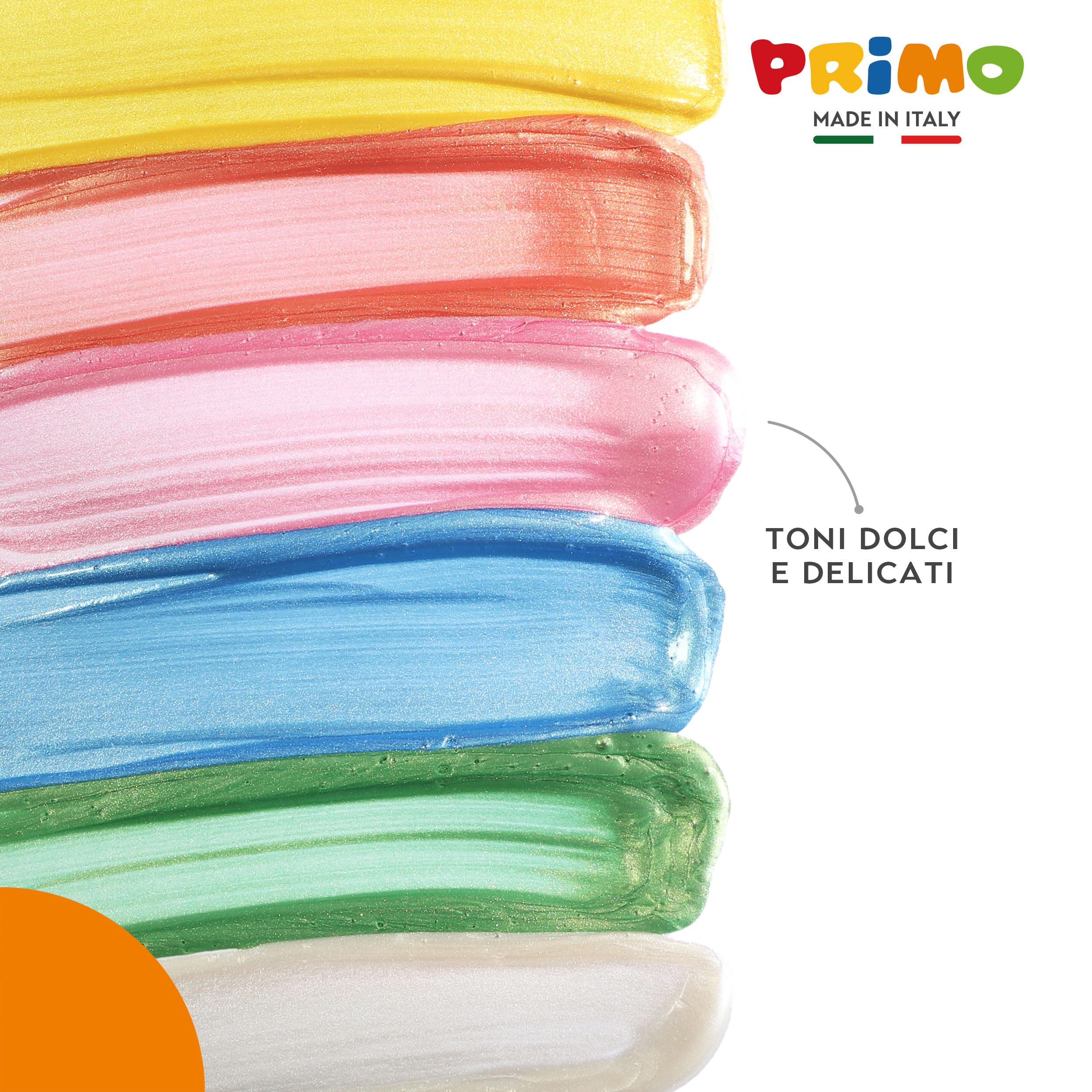 PRIMO - Tempere Lavabili per Bambini +3 Anni e Adulti, Colori per Bambini da 300 ml con Dosatore, Colori a Tempera per Dipingere Carta, Stoffa e Vetro, Pittura, Cartoleria, Lavoretti Creativi e Hobby