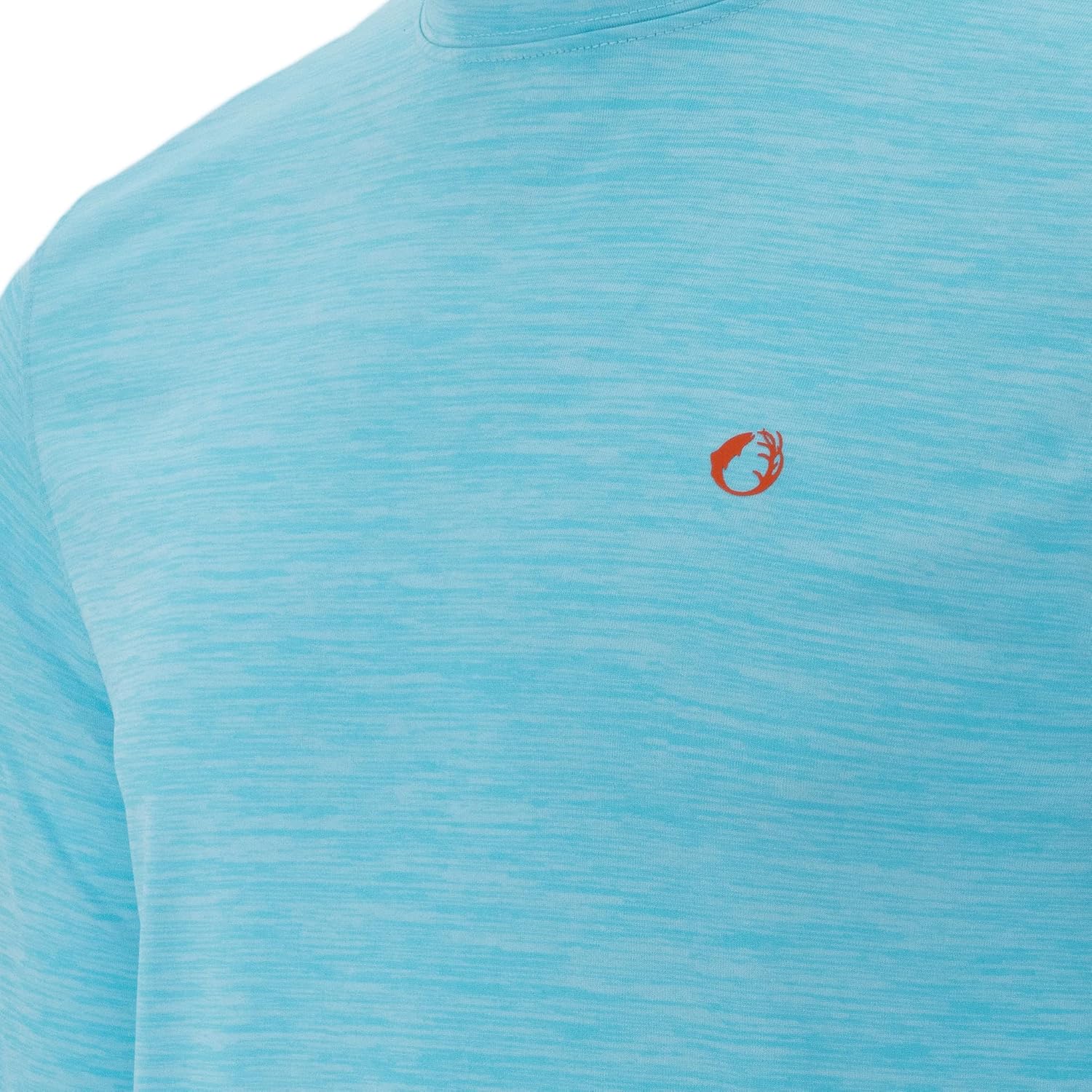The American Outdoorsman Men's Long Sleeve Shirt, Cationic Sun Tee UPF 50+ Sun Protection for Outdoors Medium Fresco Blue/Opal Twist