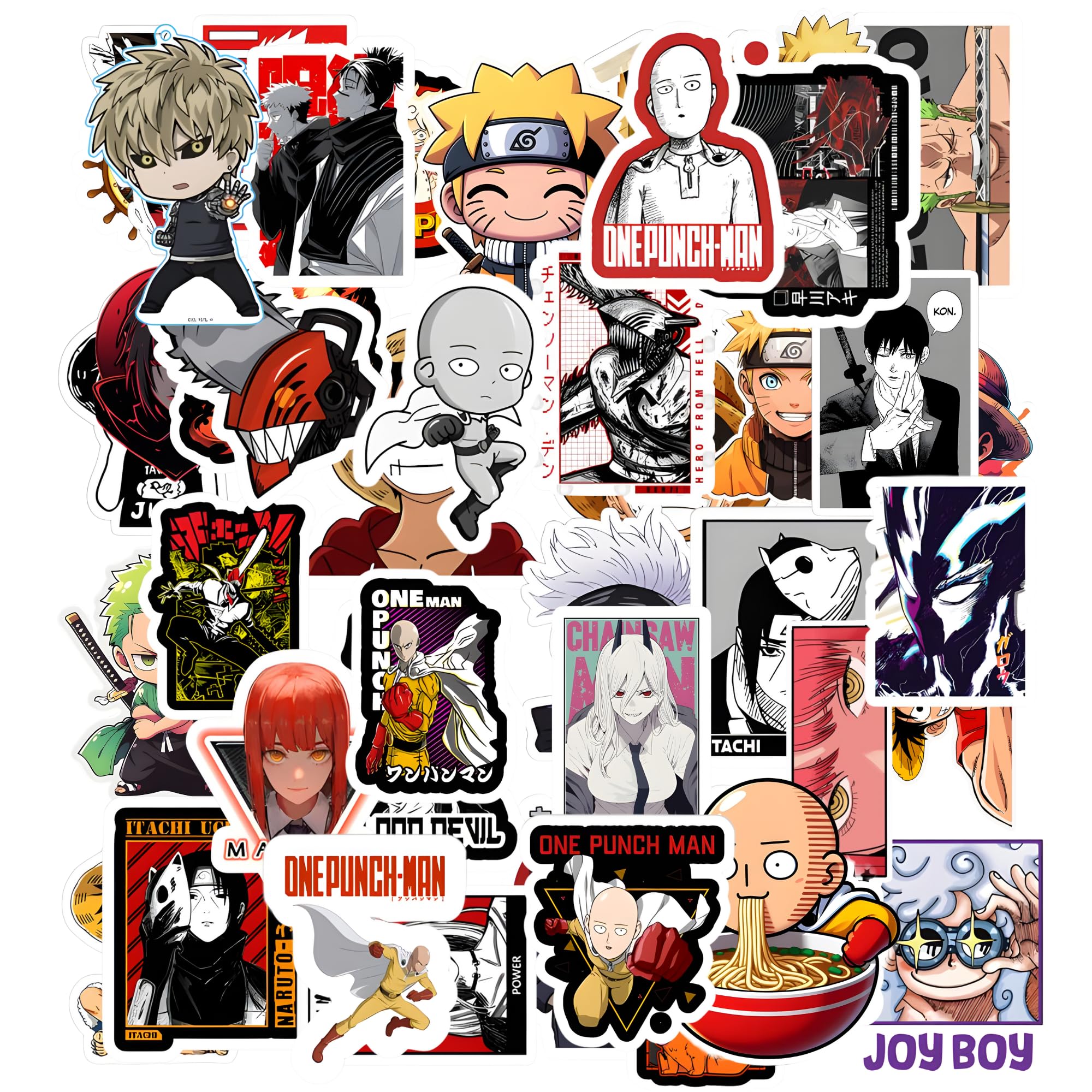 Printshed's- Pack of 100 Aesthetic Random Anime Vinyl Stickers,Multipurpose Stickers for Decorating-Laptop|Journal|Guitar|Mobile Cover|Water Bottle|Bike Helmet|Gaming Console-picture-11