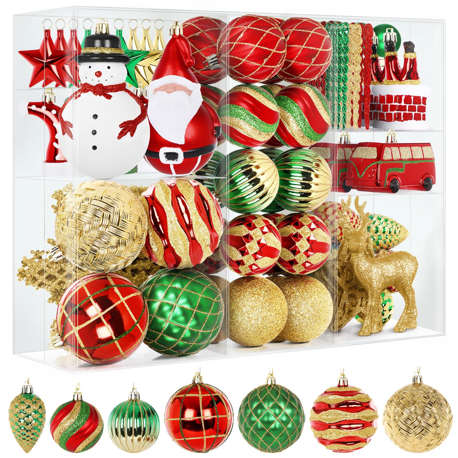 Locker.Ink | 23 Must-Have Christmas Tree Ornaments for a Magical 2025 Holiday Season Alupssuc 100-Piece Ball Ornaments Set