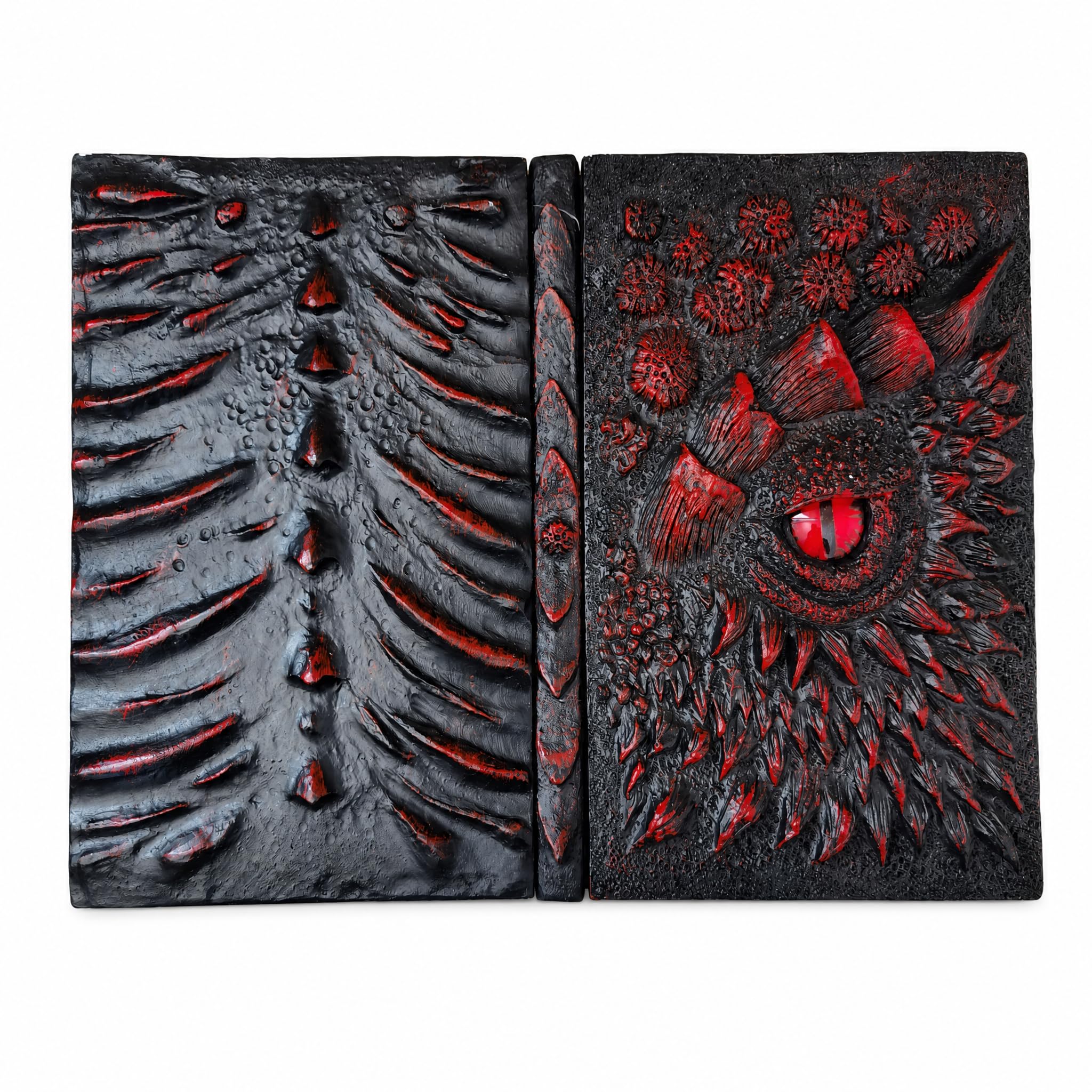 Quaderno con Drago, Notebook Decorato 3D, Rosso, 17,5 cm