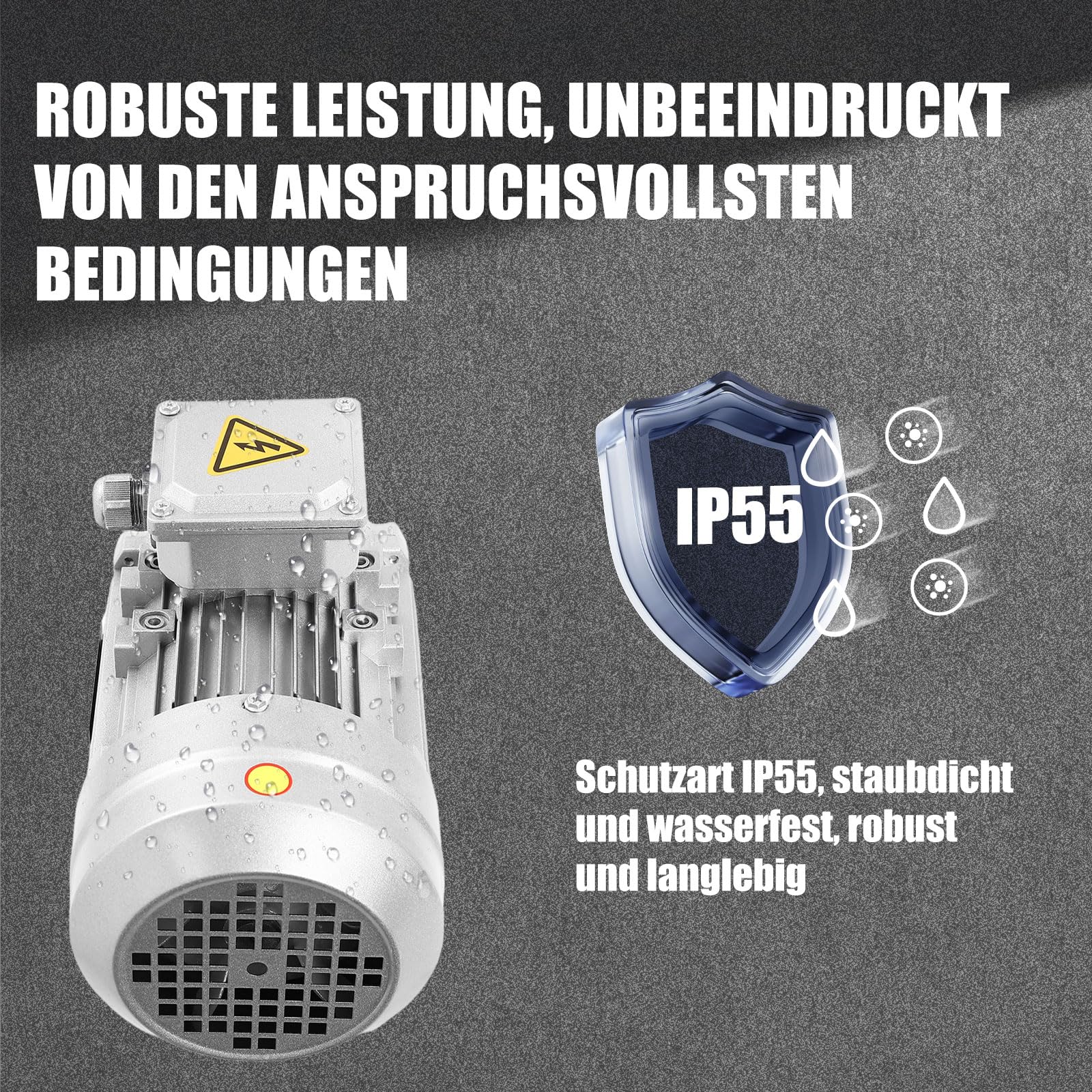 Elektromotor 1.1KW 1405r/min Asynchronmotor Drehstrom mit reiner Kupferspule 3-phasig Motor für Ventilatoren Pumpen Werkzeugmaschinen Kompressoren