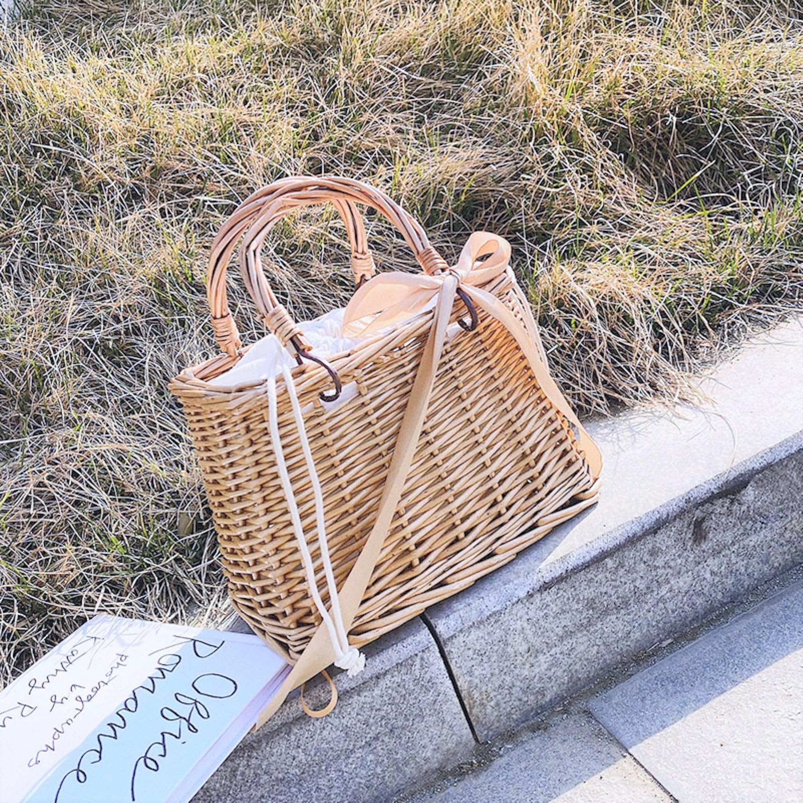 Amazon.co.jp: かごバッグ レディース 籐 浴衣 ミニバッグ