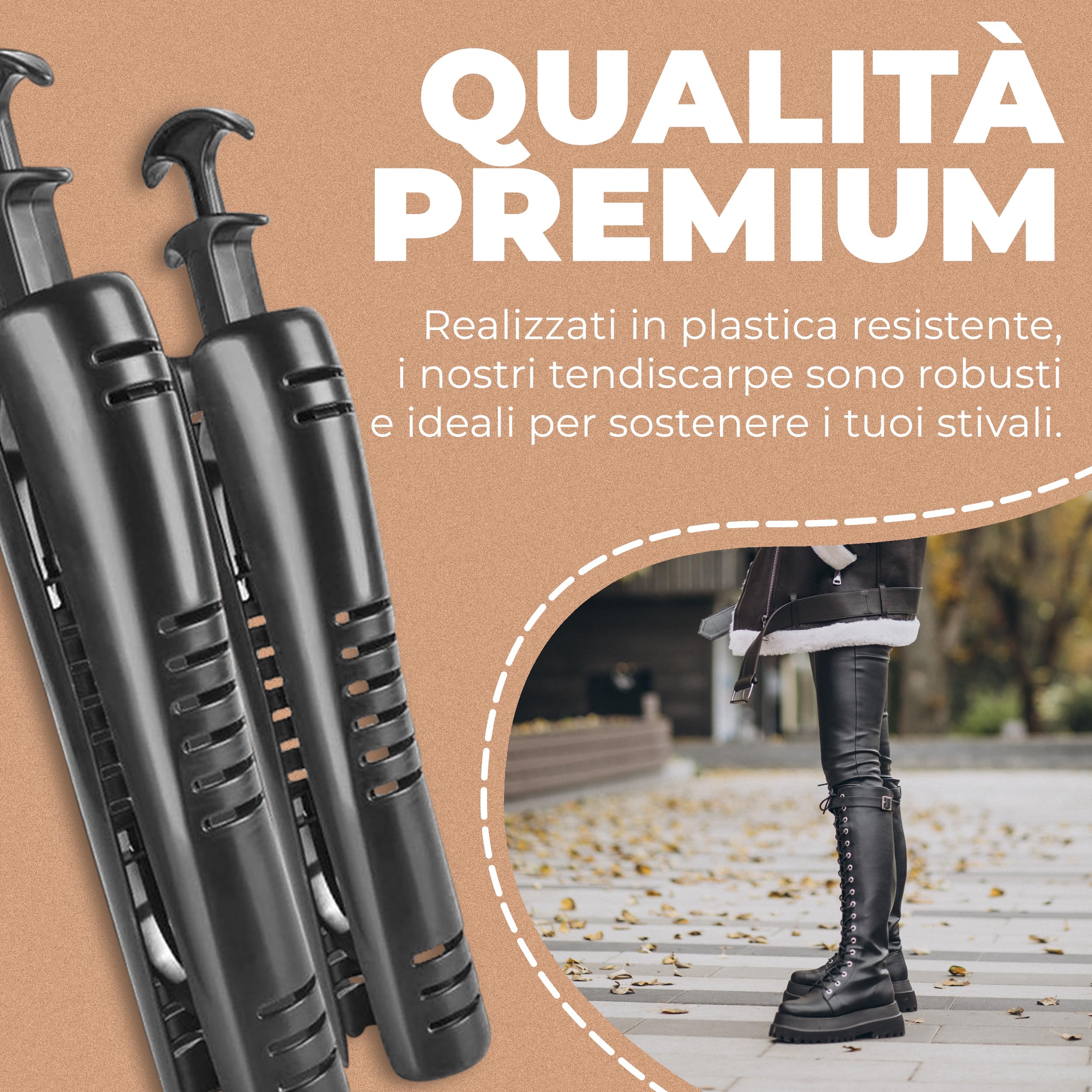 2 Pcs Boot Holders for Knee High Boots | Extra Long Automatic Black Boot Tree | Boot Shapers Knee High | Boot Inserts To Keep Shape for Lady Women Men Shoes (1 pair, 12.5")