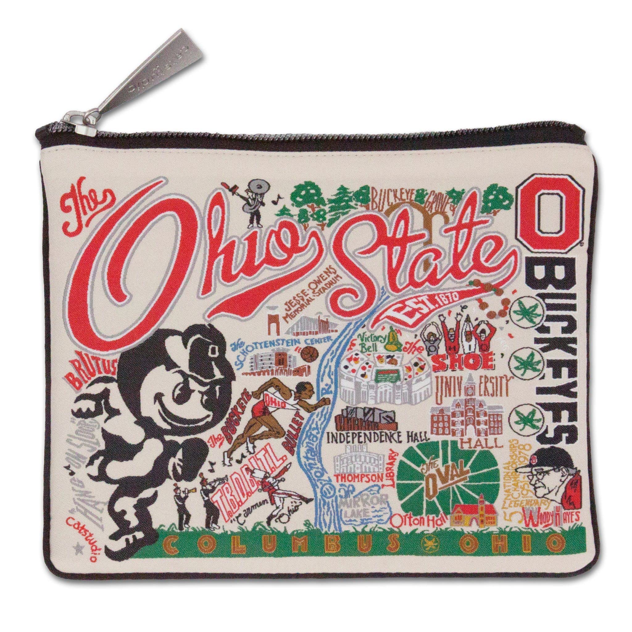 Catstudio Ohio State University Collegiate Zipper Pouch Purse | Holds Your Phone, Coins, Pencils, Makeup, Dog Treats, & Tech Tools