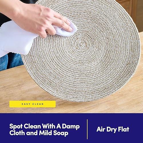 Vista 28 de Sweet Home Collection Trends - Mantel individual (100% algodón), Paquete de 6, Dorado