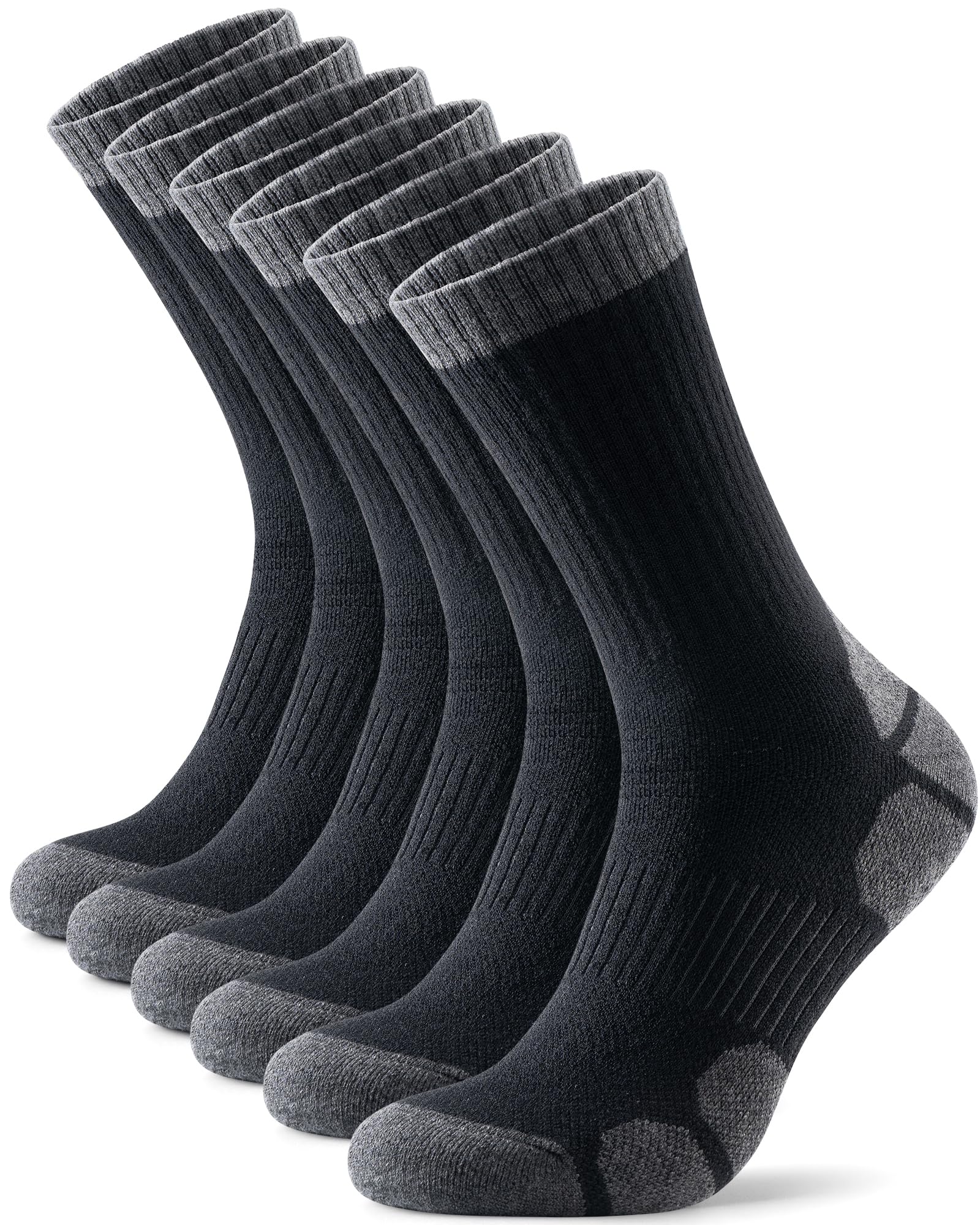 PULIOU Socks for Men Women, Lightweight Merino Wool Hiking Socks Moisture Wicking Breathable Cushion Socks for Walking Running Outdoor, Multipack,3 pairs