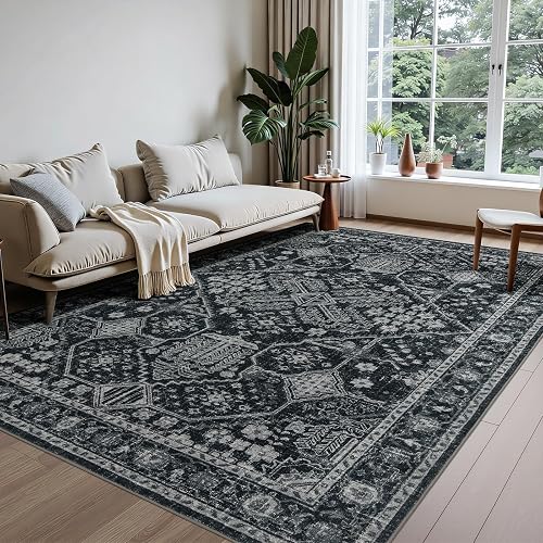 Joydeco Boho Vintage Washable 5x7 Area Rug