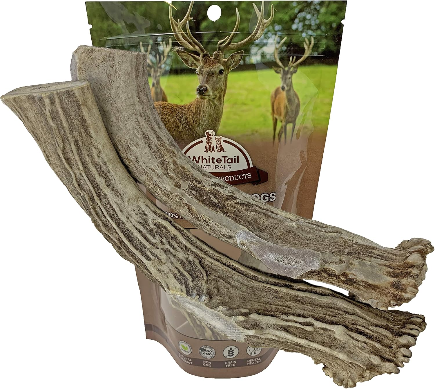 WhiteTail Naturals Premium Extra Large Deer Antlers for Dogs (2 Pack X Large) | All Natural Dog Chews | Extra Large Antler Bully Chew |…