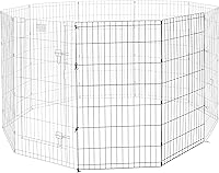 Vista 7 de MidWest Homes for Pets Corral de Ejercicio para Perros con Techo de Malla de Alambre Protector Solar para Corrales y Parques para Perros, Resistente