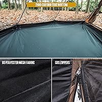 Vista 2 de OneTigris Tienda interior de malla para 2 personas para la tienda caliente Northgaze - piso de 157.480 in para acampar y senderismo