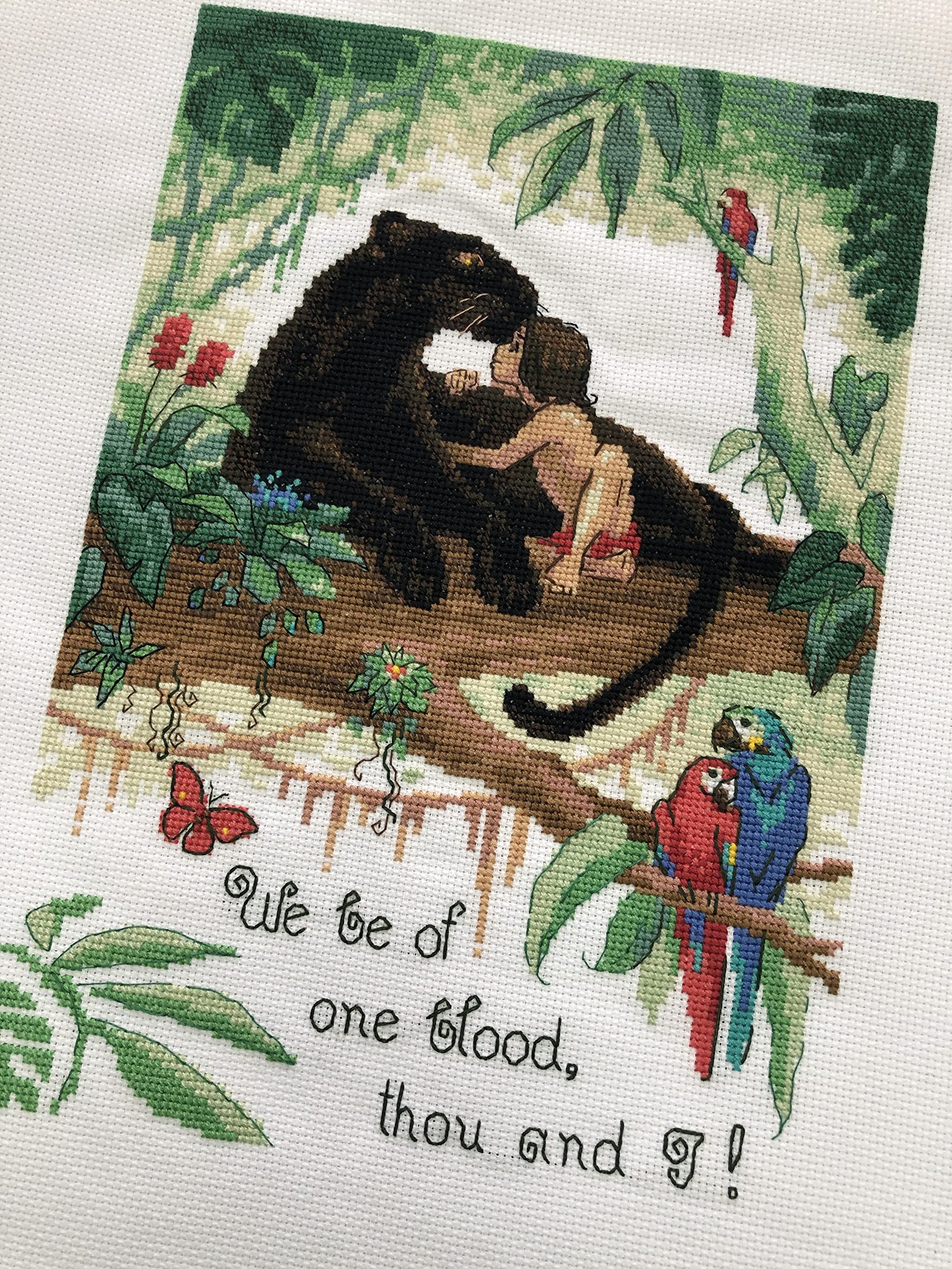 Riolis Kit de broderie au point de croix Nous sommes du même sang, motif de comptage