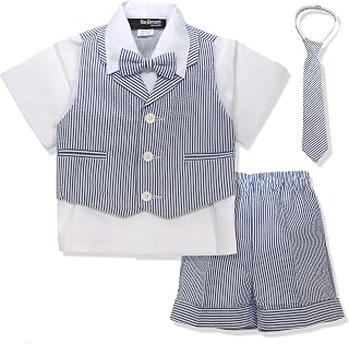 Gino Giovanni Baby Toddler Boy Seersucker Summer Suit Vest Short Set Price In India