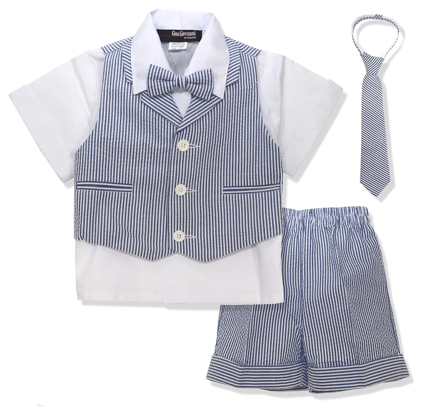 Gino Giovanni Baby Toddler Boy Seersucker Summer Suit Vest Short Set - Review, Price and Buying Guide