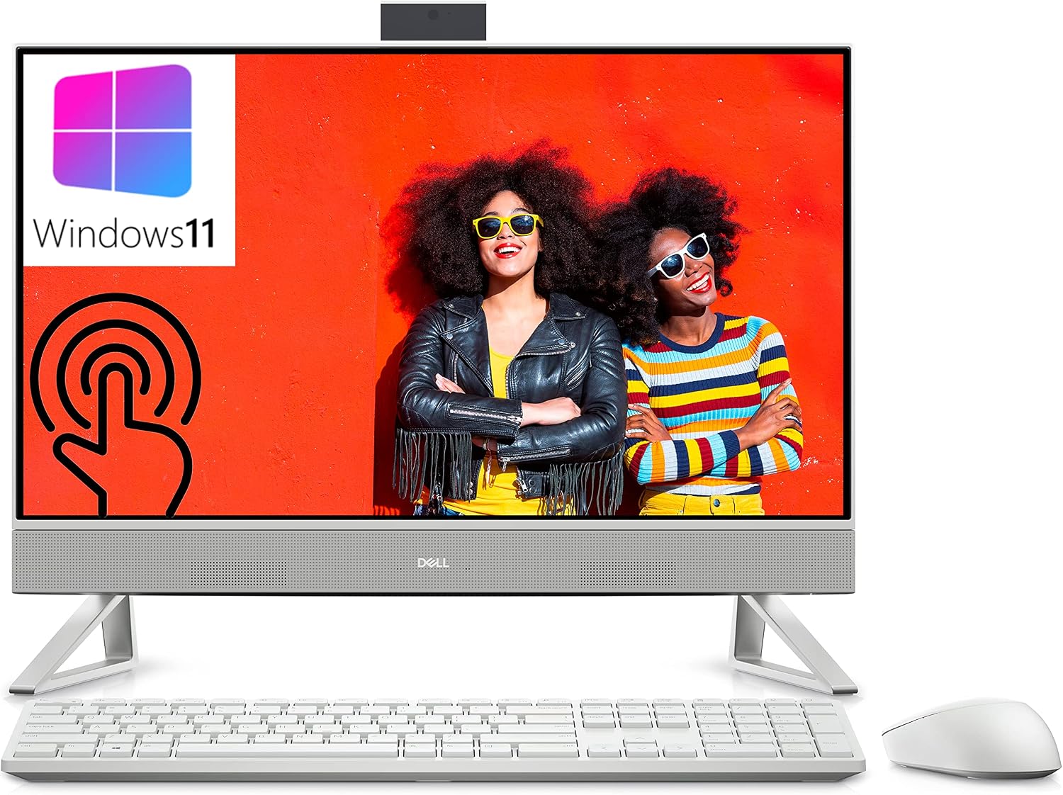 Dell 2023 Inspiron 24 5410 23.8" Touchscreen FHD All-in-One Desktop Computer, 12th Gen Intel 10 Cores i5-1235U, 16GB DDR4 RAM, 1TB PCIe SSD, WiFi 6, Bluetooth 5.2, pop-up Webcam, White, Windows 11