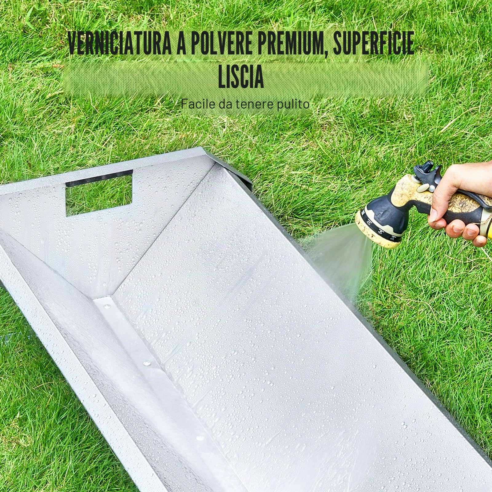 VEVOR Mangiatoia per Fieno per Bestiame, Capacità 100 L, per Nutrire Fino a 10 Capre, Cavalli, Pecore, Stalle di Maiali