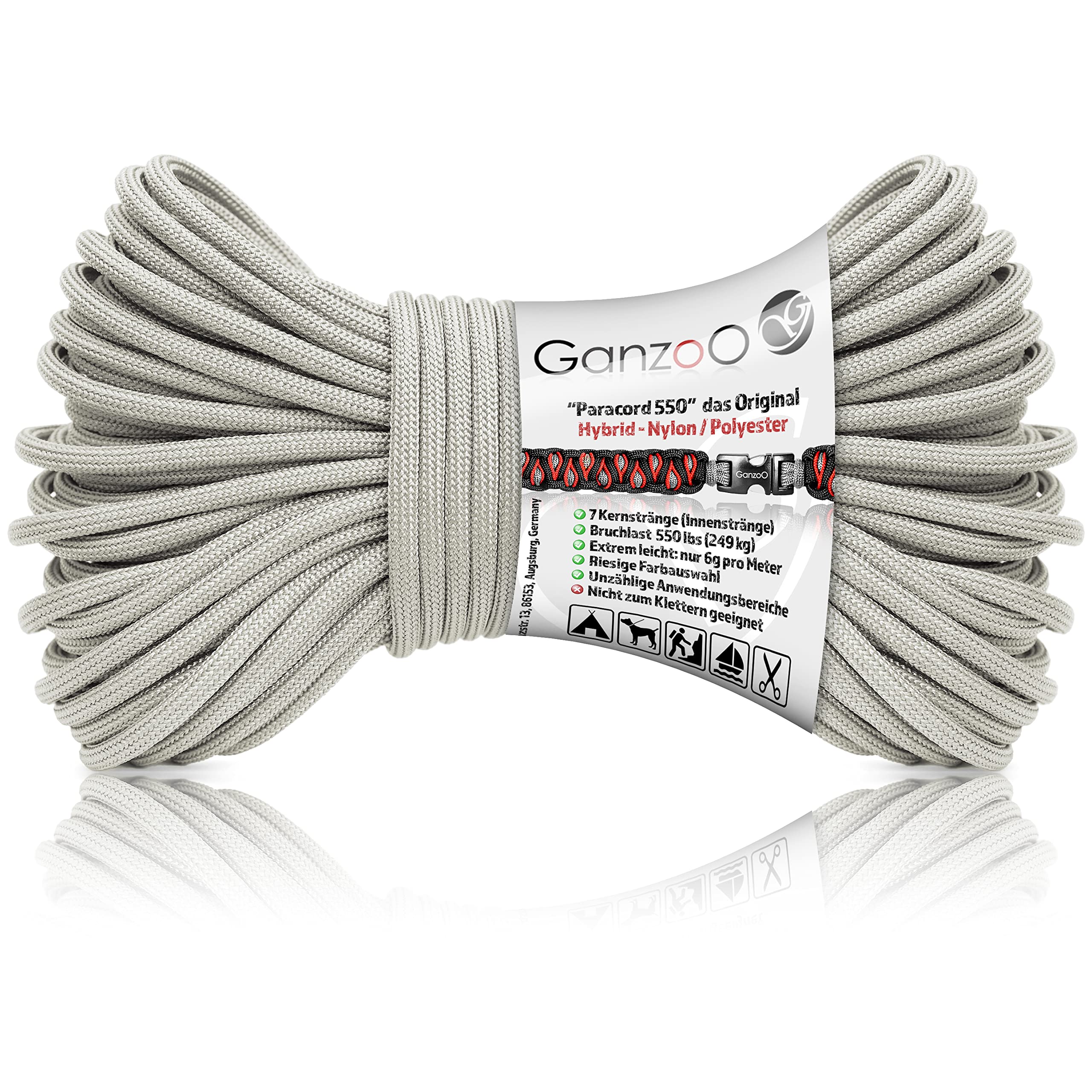 Paracorde 550 Arc-en-ciel - 30m Pour Bracelets Et Survival