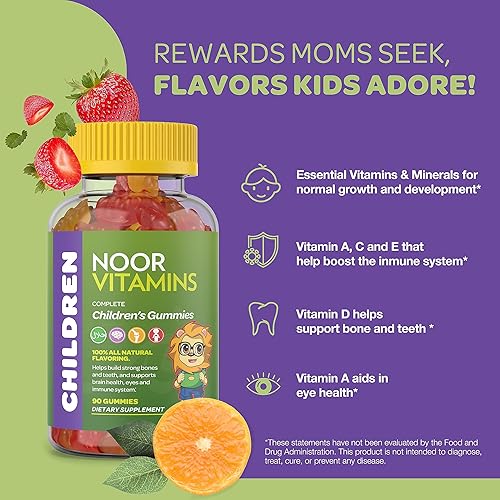 Miniatura 3 de Noor Vitamins Gomitas probióticas Halal para niños con 5 mil millones de probióticos UFC para niños sin OMG, veganos, sin gelatina, gomitas